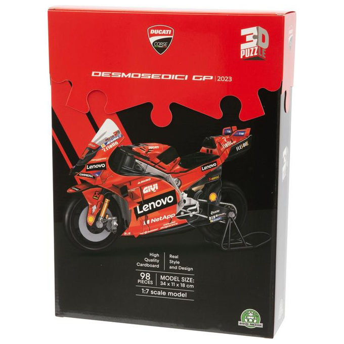 Grandi giochi puzzle 3d Ducati Desmosedici, 120 pezzi, cartone, senza colla, eta' 5+