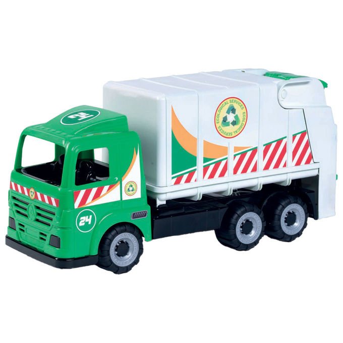 Androni camion della spazzatura giocattolo, heavy truck ecologico, 50 cm, plastica, bambini 12 24 mesi
