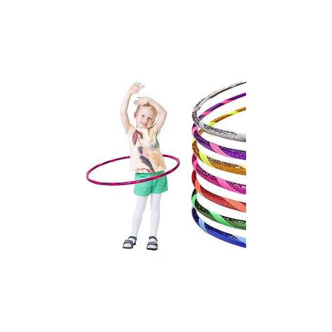 Androni hula hoop con paillettes, cerchio ginnico, diametro 60 cm, colori assortiti, gioco per bambini e adulti