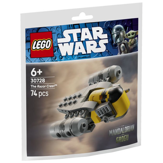 Lego Star Wars mini modello di Razor Crest, set costruzioni, 74 pezzi, polybag 30728, eta' 6+