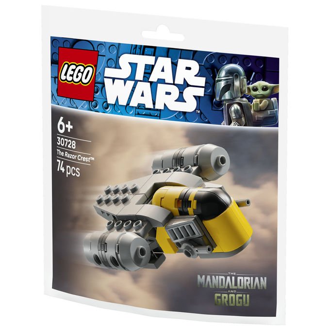 Lego Star Wars mini modello di Razor Crest, set costruzioni, 74 pezzi, polybag 30728, eta' 6+