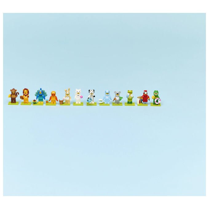 Lego minifigures serie animali 28, 71051, mystery box, 12 personaggi collezionabili in costume, accessori inclusi, eta' 5+