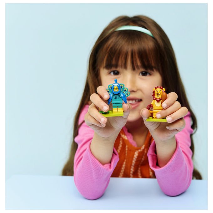 Lego minifigures serie animali 28, 71051, mystery box, 12 personaggi collezionabili in costume, accessori inclusi, eta' 5+