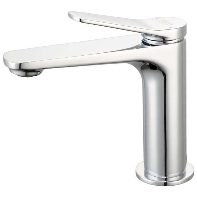 Idro Bric miscelatore lavabo Sound, cromo, cartuccia ceramica 26 mm, piletta click-clack, risparmio idrico, flessibili inox