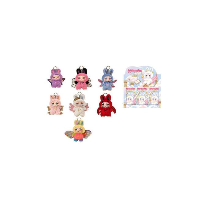 Kimmon portachiavi mini peluche Dream Maker, modelli assortiti, ali rimovibili, collezione 6 figure piu' 1 segreta, kawaii