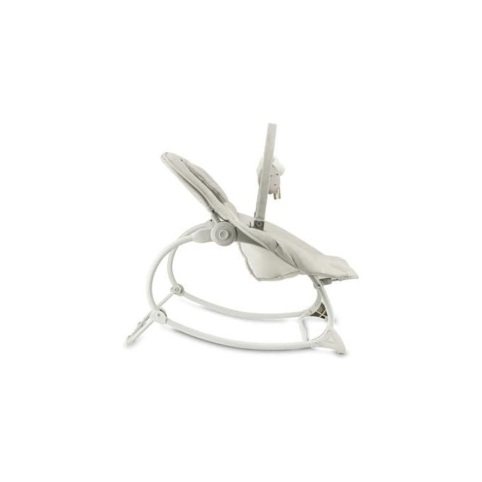 Momi Lapis sdraietta a dondolo neonati, fino a 12 kg, 8 melodie, 3 modalita' vibrazione, schienale 3 posizioni, grigio scuro