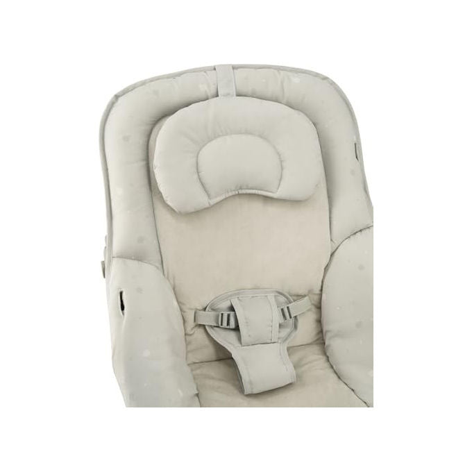 Momi Lapis sdraietta a dondolo neonati, fino a 12 kg, 8 melodie, 3 modalita' vibrazione, schienale 3 posizioni, grigio scuro