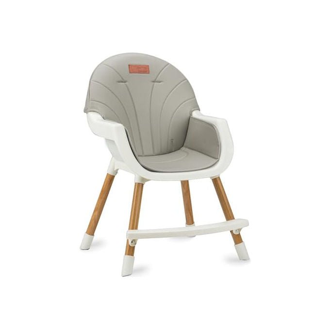 Momi Reki seggiolone pappa 3 in 1, cintura sicurezza 5 punti, vassoio rimovibile, 6 mesi 5 anni, grigio