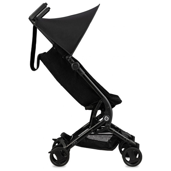 MoMi WOSP00033 Grace Passeggino da Viaggio Compatto Pieghevole telaio alluminio cinture 5 punti zaino incluso colore Nero