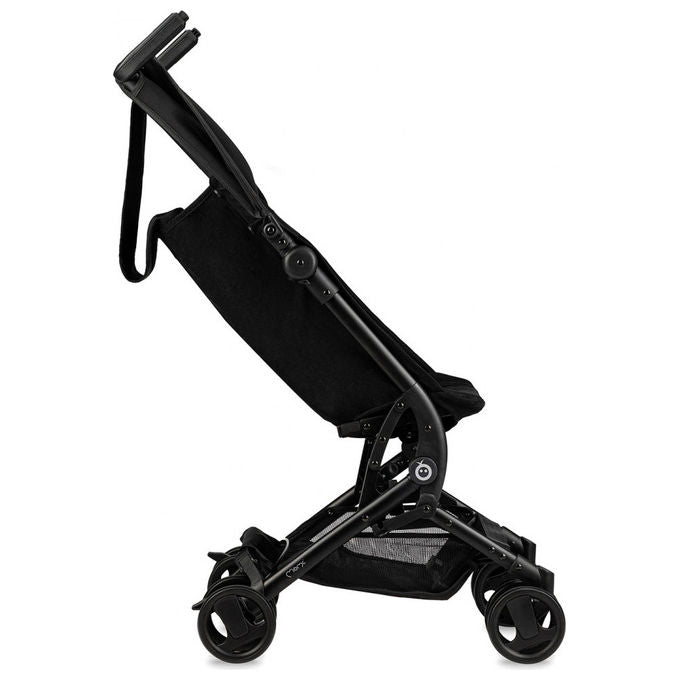 MoMi WOSP00033 Grace Passeggino da Viaggio Compatto Pieghevole telaio alluminio cinture 5 punti zaino incluso colore Nero