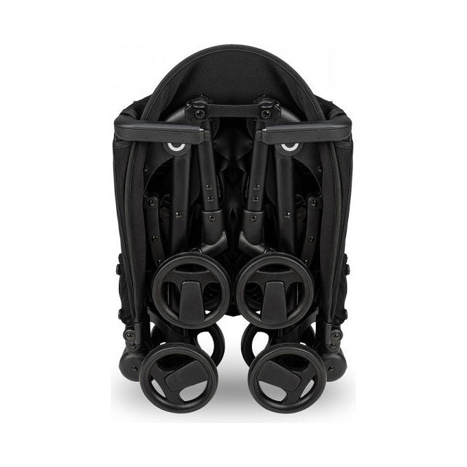 MoMi WOSP00033 Grace Passeggino da Viaggio Compatto Pieghevole telaio alluminio cinture 5 punti zaino incluso colore Nero