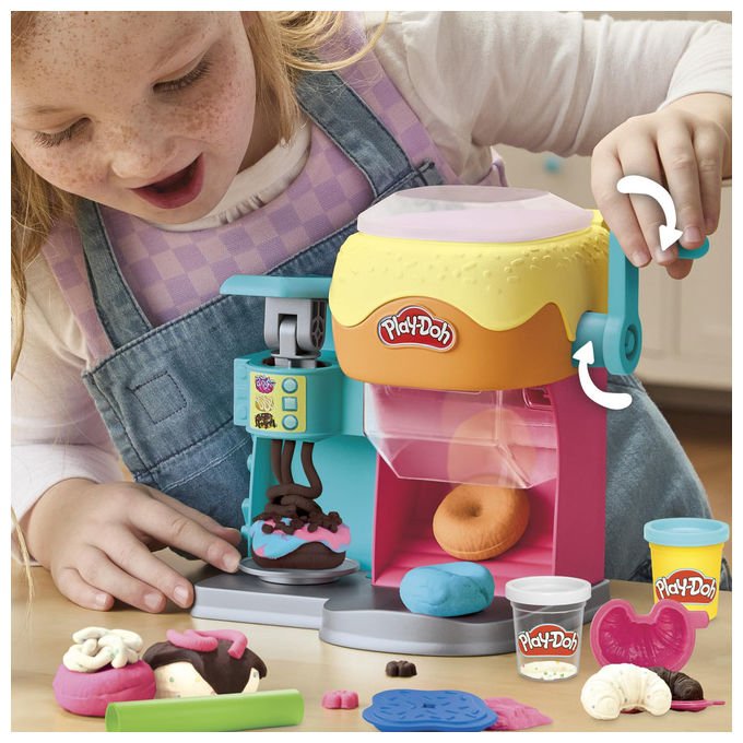 Play-Doh negozio di ciambelle, playset pasta modellabile, crea e decora ciambelle, 3 tipi di ciambelle, dai 3 anni
