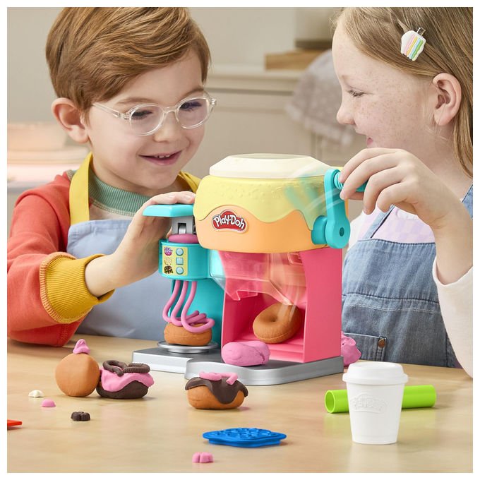 Play-Doh negozio di ciambelle, playset pasta modellabile, crea e decora ciambelle, 3 tipi di ciambelle, dai 3 anni
