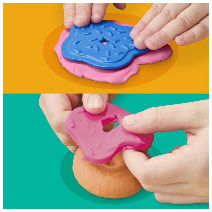 Play-Doh negozio di ciambelle, playset pasta modellabile, crea e decora ciambelle, 3 tipi di ciambelle, dai 3 anni