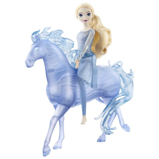 Mattel bambola Elsa e Nokk, Disney Frozen 2, ginocchia pieghevoli, abito rimovibile, dai 3 anni, multicolore