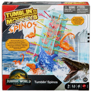 Mattel Games salve le scimmie Jurassic World la rinascita, gioco di abilita', torre oceanica, spinosauri, 2-4 giocatori, dai 5 anni