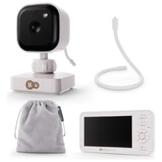 Kinderkraft Niteeye Travel baby monitor con telecamera, schermo 4,3'', senza wifi, visione notturna, audio bidirezionale, modalita' vox, bianco