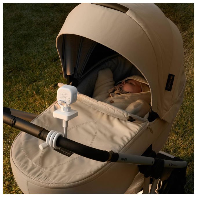 Kinderkraft Niteeye Travel baby monitor con telecamera, schermo 4,3'', senza wifi, visione notturna, audio bidirezionale, modalita' vox, bianco