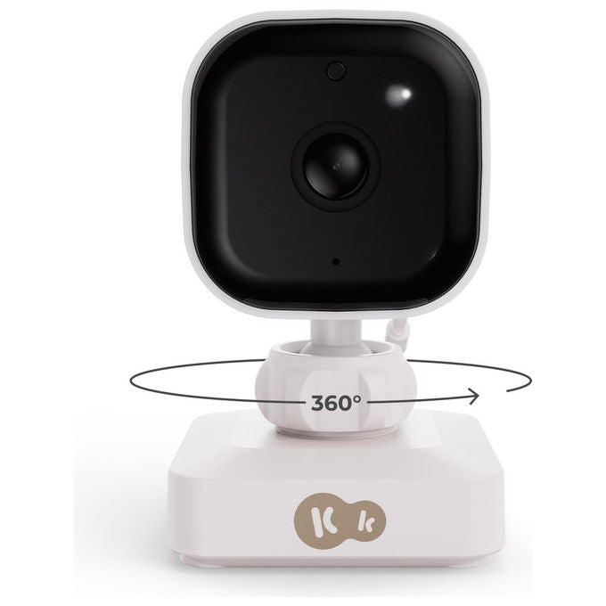 Kinderkraft Niteeye Travel baby monitor con telecamera, schermo 4,3'', senza wifi, visione notturna, audio bidirezionale, modalita' vox, bianco