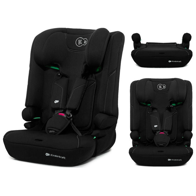 Kinderkraft i-comfy seggiolino auto i-size KCICOM00BLK0000 76-150 cm gruppo 1-2-3 cintura 5 punti h-guard easy grow nero