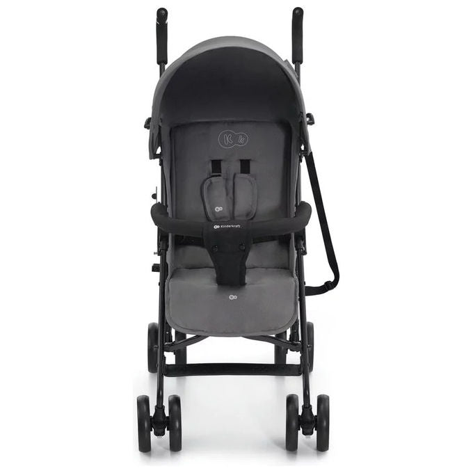 Kinderkraft TIK Passeggino leggero ombrello schienale reclinabile cinture 5 punti ruote EVA 6,5 Kg colore Grigio