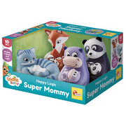 Lisciani carotina my first logic super mommy, gioco educativo ad incastri, 4 mamme e 4 cuccioli, sviluppo logica e manualita' fine, prima infanzia