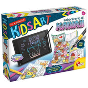Lisciani giochi laboratorio di kawaii, kit disegno creativo, tavoletta lcd 12'', fude pen, quaderno, 6 pennarelli, 8-12 anni