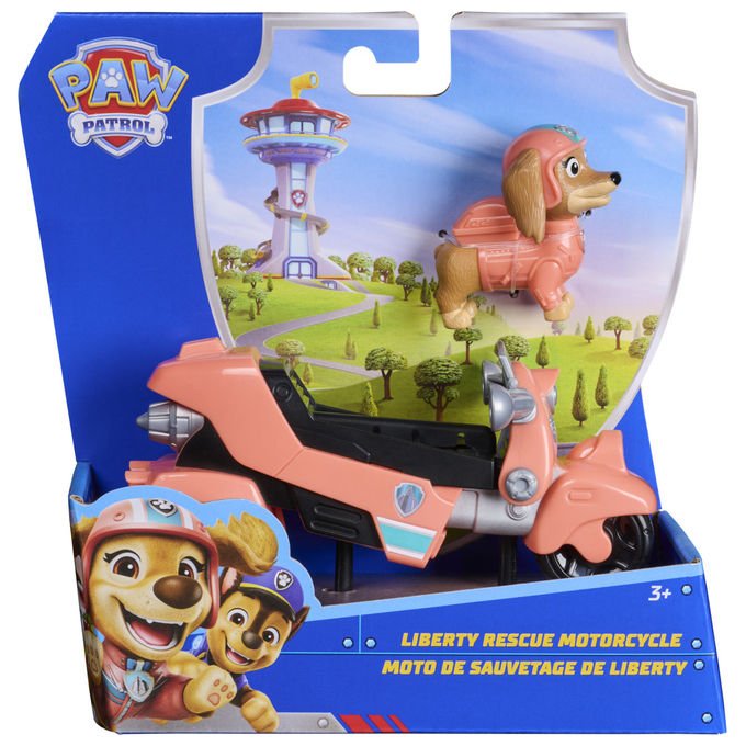 Spin Master Paw Patrol motocicletta di salvataggio di Liberty, moto giocattolo, personaggio da collezione, 3+ anni, multicolore