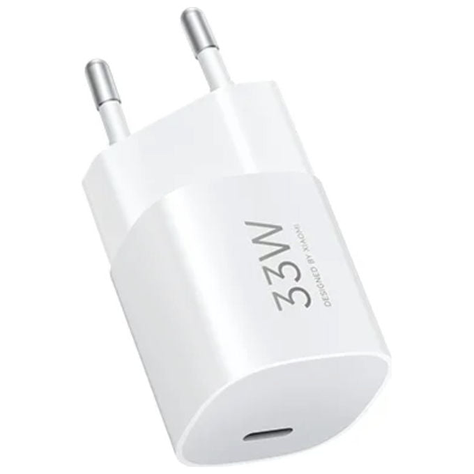 Xiaomi caricabatterie nano 33w, usb-c, ricarica rapida, tecnologia gan, protezione sovracorrente, bianco, BHR087LEU