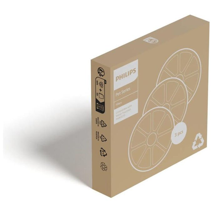 Philips filtri per fontanella d'acqua automatica per gatti, PAW0010-01, carbone attivo, confezione da 3 pezzi