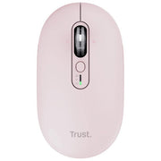 Trust Seron Slim Multi, mouse wireless ambidestro, Bluetooth e USB, ottico 3200 DPI, 7 tasti silenziosi, hyperscroll, ricaricabile, rosa