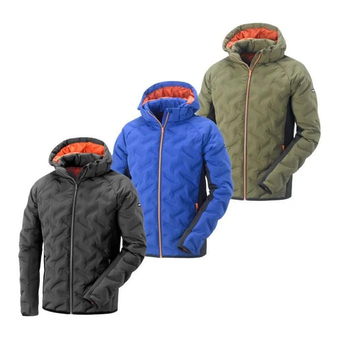 Neri Safety giacca imbottita Dakota uomo, blu, taglia XXL, poliestere riciclato, cappuccio regolabile, softshell