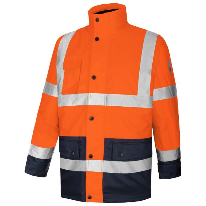 Neri Safety giaccone da lavoro Gallup 4 in 1 alta visibilita', unisex, arancione e blu, poliestere, taglia 4XL