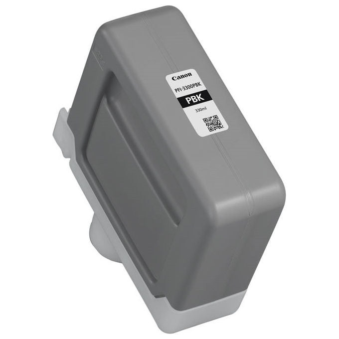 Canon cartuccia inchiostro PFI-3300PBK, nero per foto, 330 ml, originale, compatibile PRO-6600-4600-2600, GP-6600S-4600S-2600S
