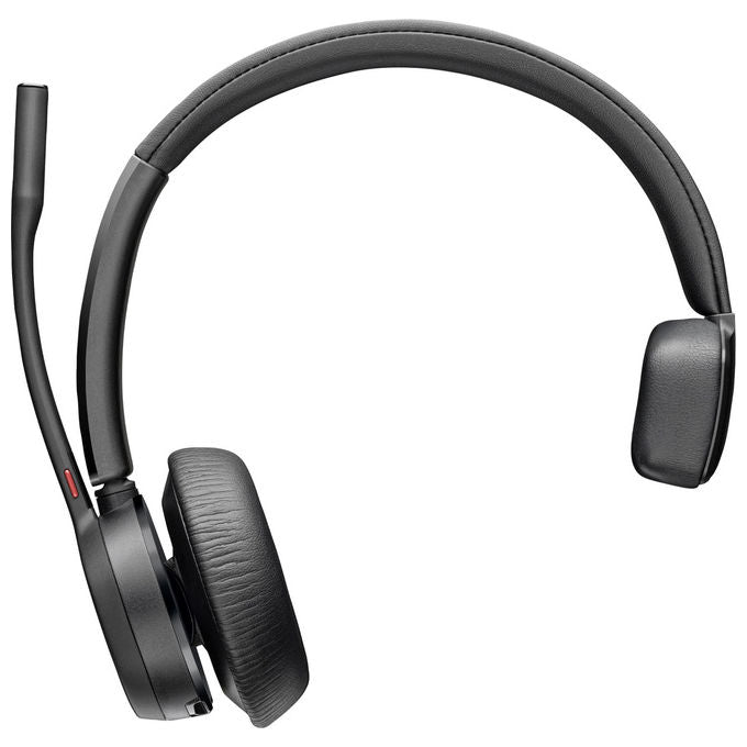 Poly Voyager 4310-M UC, cuffie wireless Bluetooth monofonico, certificato Microsoft Teams, dongle BT700, autonomia 24h, nero