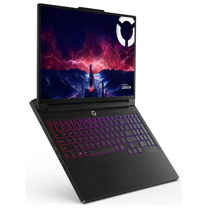 Lenovo Legion Pro 7 16AFR10H, notebook gaming 16'' OLED WQXGA 240 Hz, AMD Ryzen 9 9955HX3D, RTX 5080 16 GB, 32 GB DDR5, SSD 2 TB, Wi-Fi 7, Windows 11 Home, nero