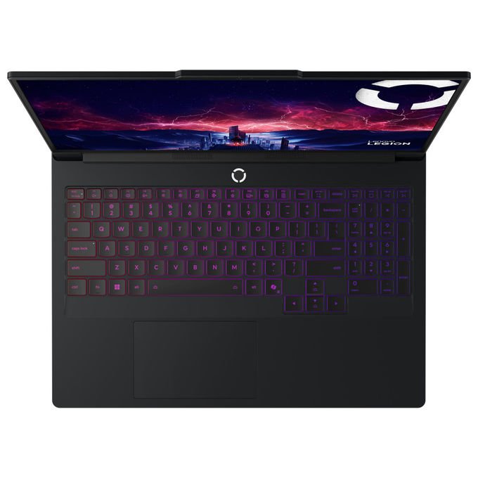 Lenovo Legion Pro 7 16AFR10H, notebook gaming 16'' OLED WQXGA 240 Hz, AMD Ryzen 9 9955HX3D, RTX 5080 16 GB, 32 GB DDR5, SSD 2 TB, Wi-Fi 7, Windows 11 Home, nero