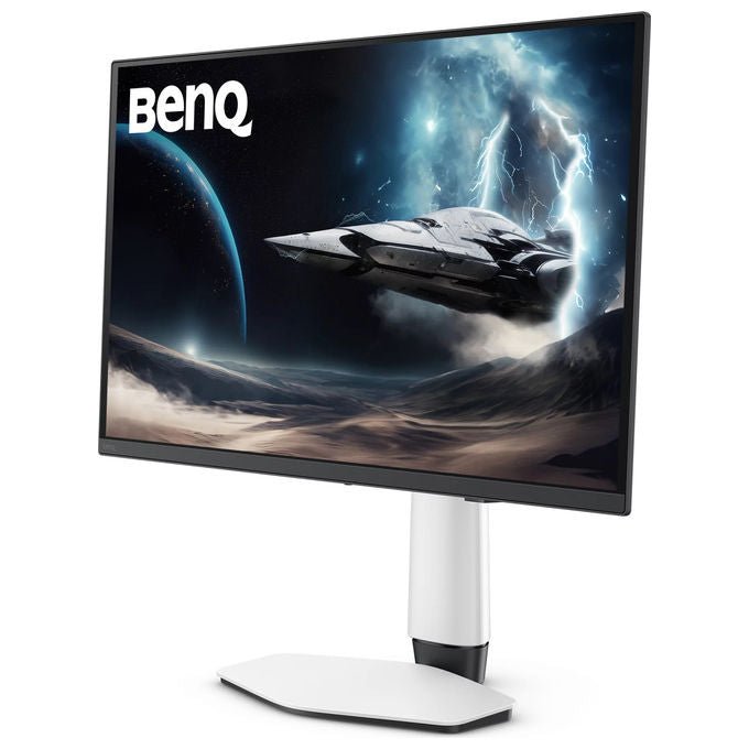 BenQ Mobiuz EX271UZ, monitor gaming OLED 26,5 pollici, 4K Ultra HD, 240 Hz, 0,03 ms, FreeSync Premium Pro, HDMI 2.1, USB-C 90W, nero, bianco