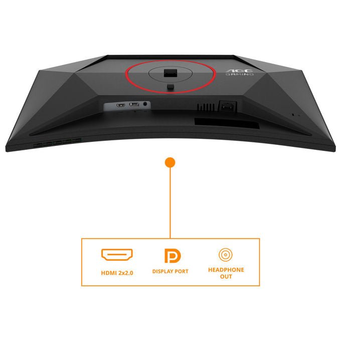 AOC monitor gaming curvo 27 pollici C27G4Z2, Full HD 1920x1080, 260 Hz, 1 ms, Fast VA, HDR10, Adaptive Sync, nero rosso