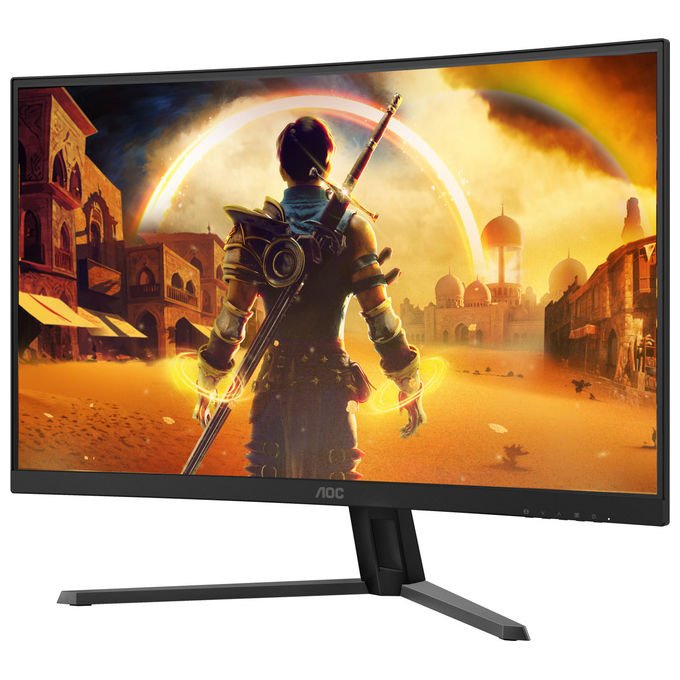 AOC C32G42ZE monitor curvo gaming 31.5'', Full HD, pannello VA, 260Hz, 0.3ms, Adaptive Sync, HDR10, nero rosso