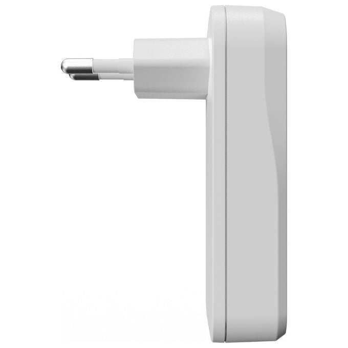 Cygnett caricatore da muro slim dual USB-C 65W, ricarica rapida, tecnologia GaN, 2 porte, compatibile smartphone e tablet, bianco