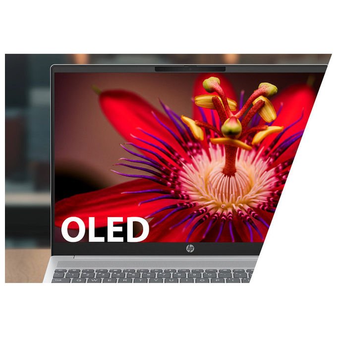 HP OmniBook 5 AI, notebook 16 pollici OLED 2K, Intel Core Ultra 7 255U, 32 GB RAM, SSD 1 TB, Wi-Fi 6, Windows 11 Home, argento