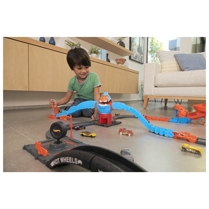 Hot Wheels City Creature Mostruose playset HDR29, pista per veicoli, include 1 veicolo Hot Wheels, colori assortiti, dai 4 anni