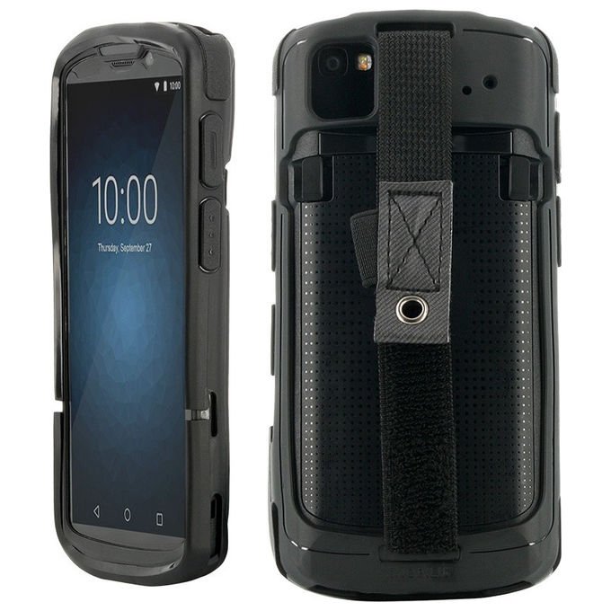 Mobilis custodia PROTECH per Zebra TC53 TC58, protezione MIL-STD 810G, con tracolla, antimicrobica, nera