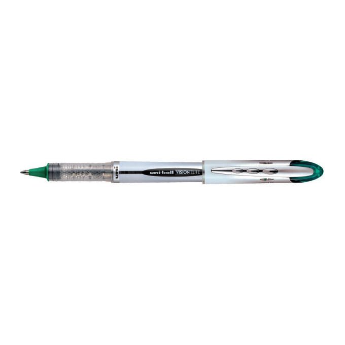 Uni-ball penna roller Vision Elite, punta 0,8 mm, inchiostro blu, Airplane-Safe, resistente acqua e luce, acciaio inox