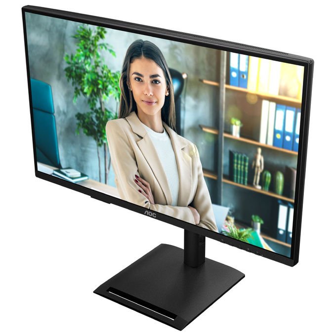 AOC monitor 27 pollici QHD, Q27P4C, IPS 120Hz, USB-C Power Delivery 96W, docking integrato, Anti-Luce Blu, nero