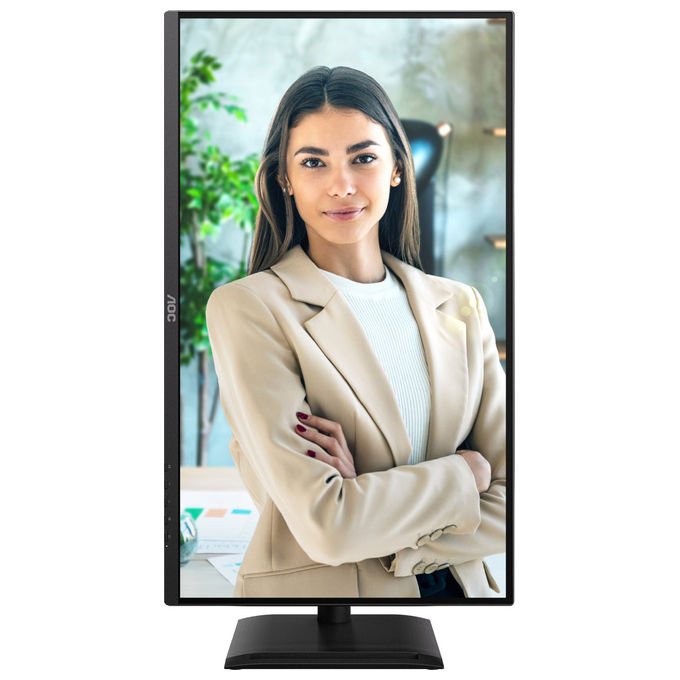 AOC monitor 27 pollici QHD, Q27P4C, IPS 120Hz, USB-C Power Delivery 96W, docking integrato, Anti-Luce Blu, nero