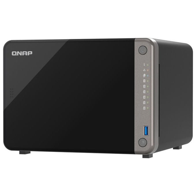 QNAP TS-AI642-8G NAS tower 6 bay, NPU AI 6 TOPS, processore ARM octa-core, 8 GB RAM, 2.5GbE, PCIe Gen3, sorveglianza video