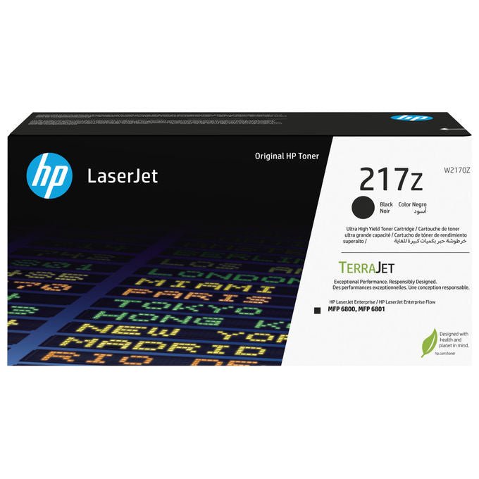 HP toner originale nero 217Z, altissima capacita', 32000 pagine, LaserJet Enterprise 6800 6801, W2170Z
