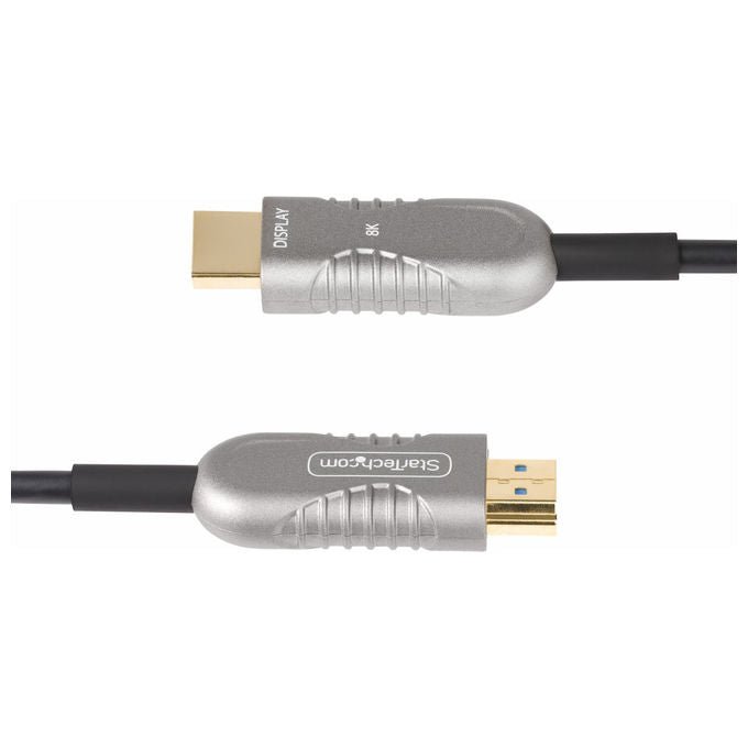 StarTech.com cavo ottico attivo ibrido HDMI 2.1 AOC 9,1m, 8K 60Hz, 4K 120Hz, 48Gbps, classe plenum CMP, eARC, HDR10+, nero